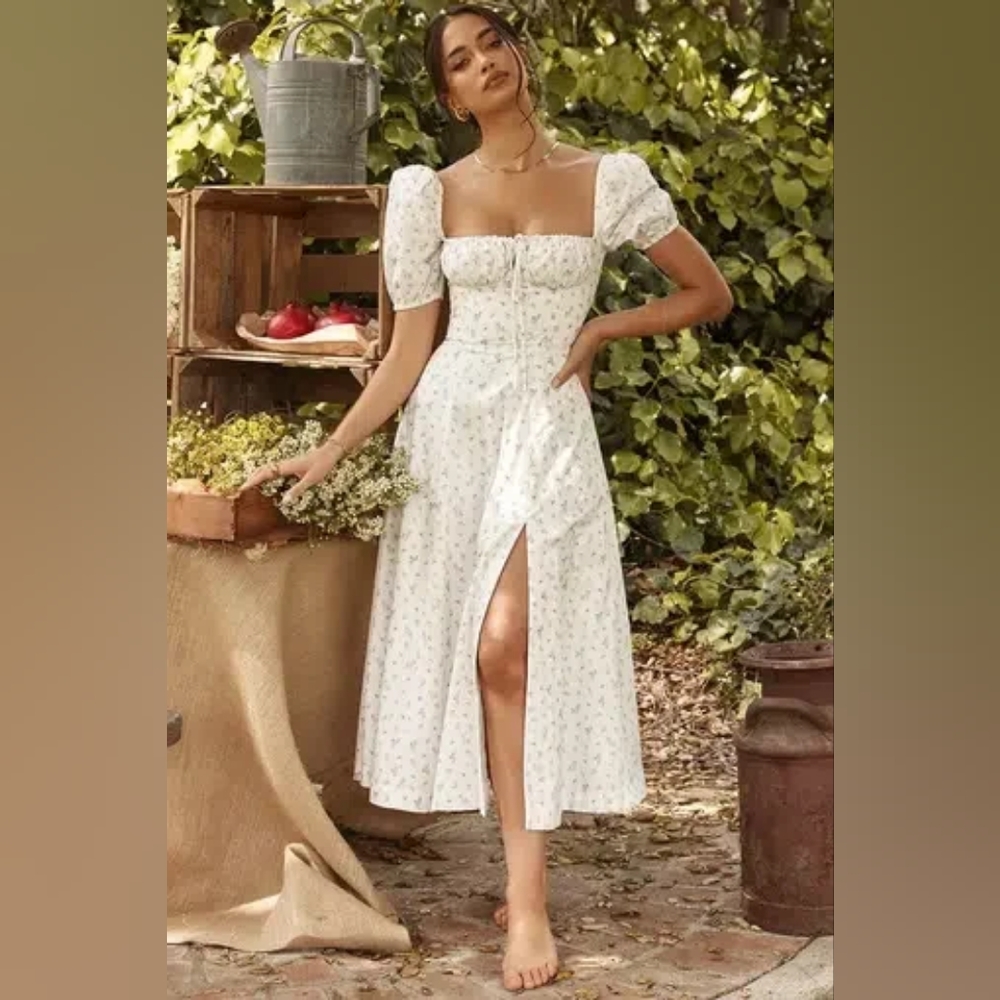 Friday DROP HOUSE OF CB TALLULAH DRESS FLORAL SIZE L+ (12-14)